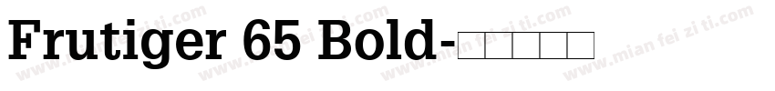 Frutiger 65 Bold字体转换